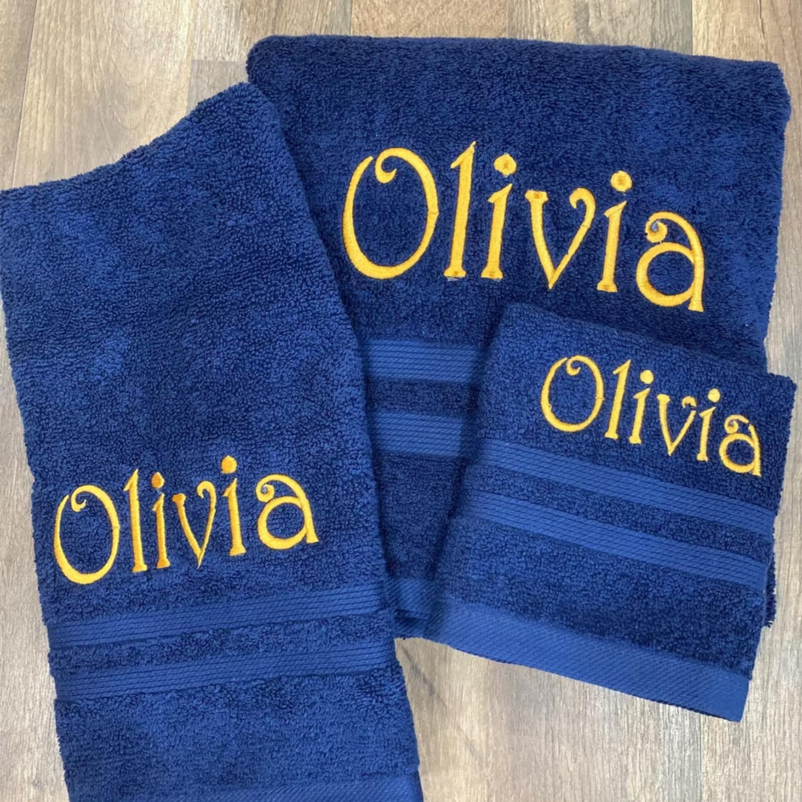 Personalised Embroidered Towels with Name or Text, Hand Towel, Bath Towel, Custom Towels,personalised hand towel, Embroidered Towel (Towels and Bath Towels)
