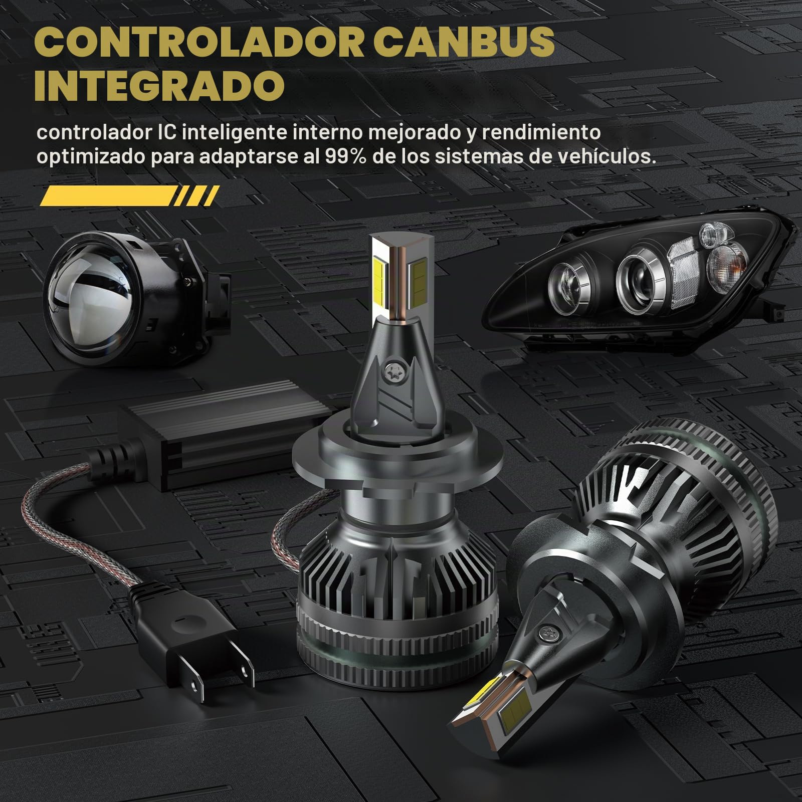 H7 LED per Faro Lenticolare: 110W 20000LM Lampadine h7 | Kit di Conversione per Auto Lampada, lenticolare Auto vled 6500K Bianco
