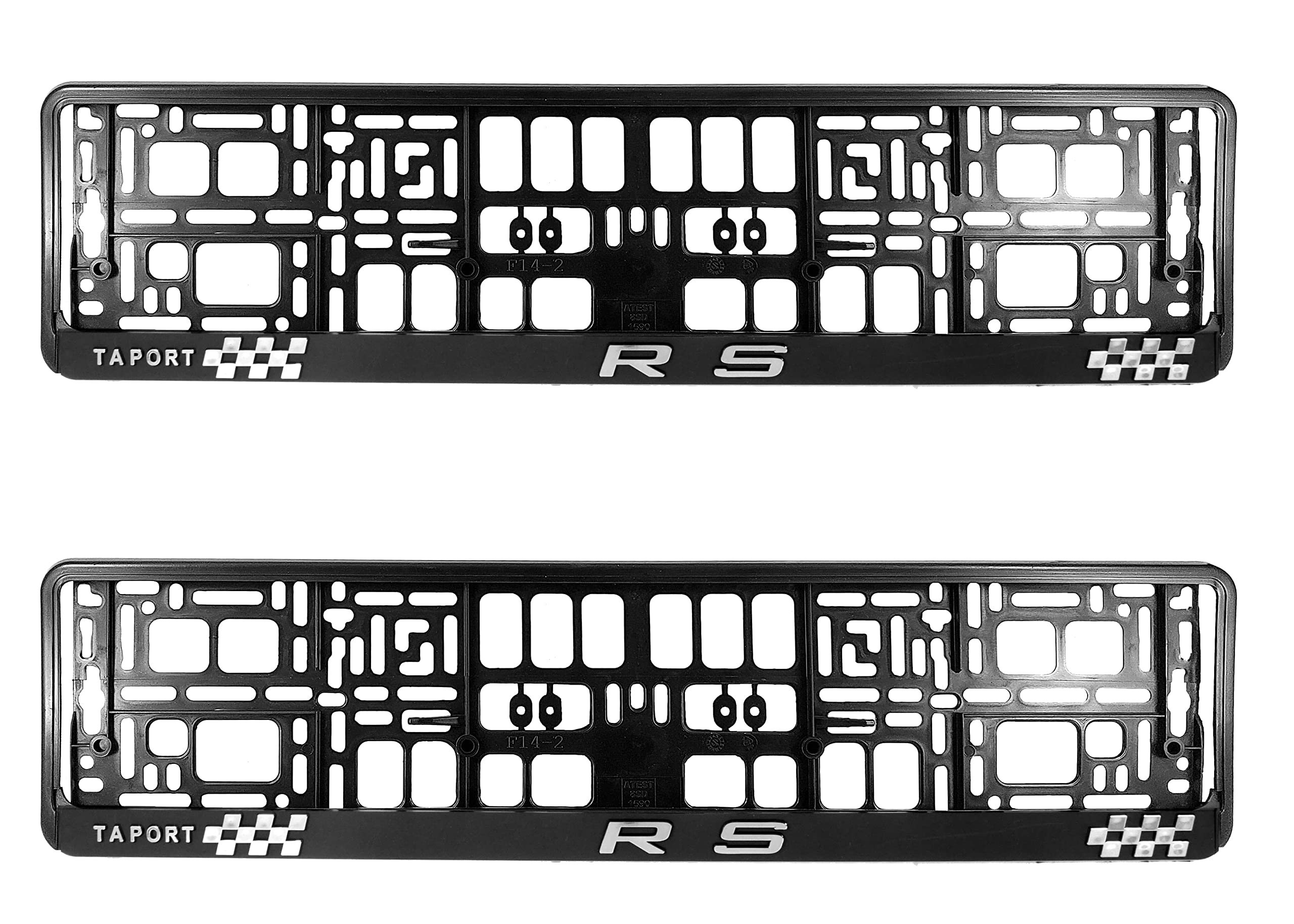 TAPORT PAIR (2PCS) RS 3D Car Registration License Number Plate Surround Holder Frame Surround