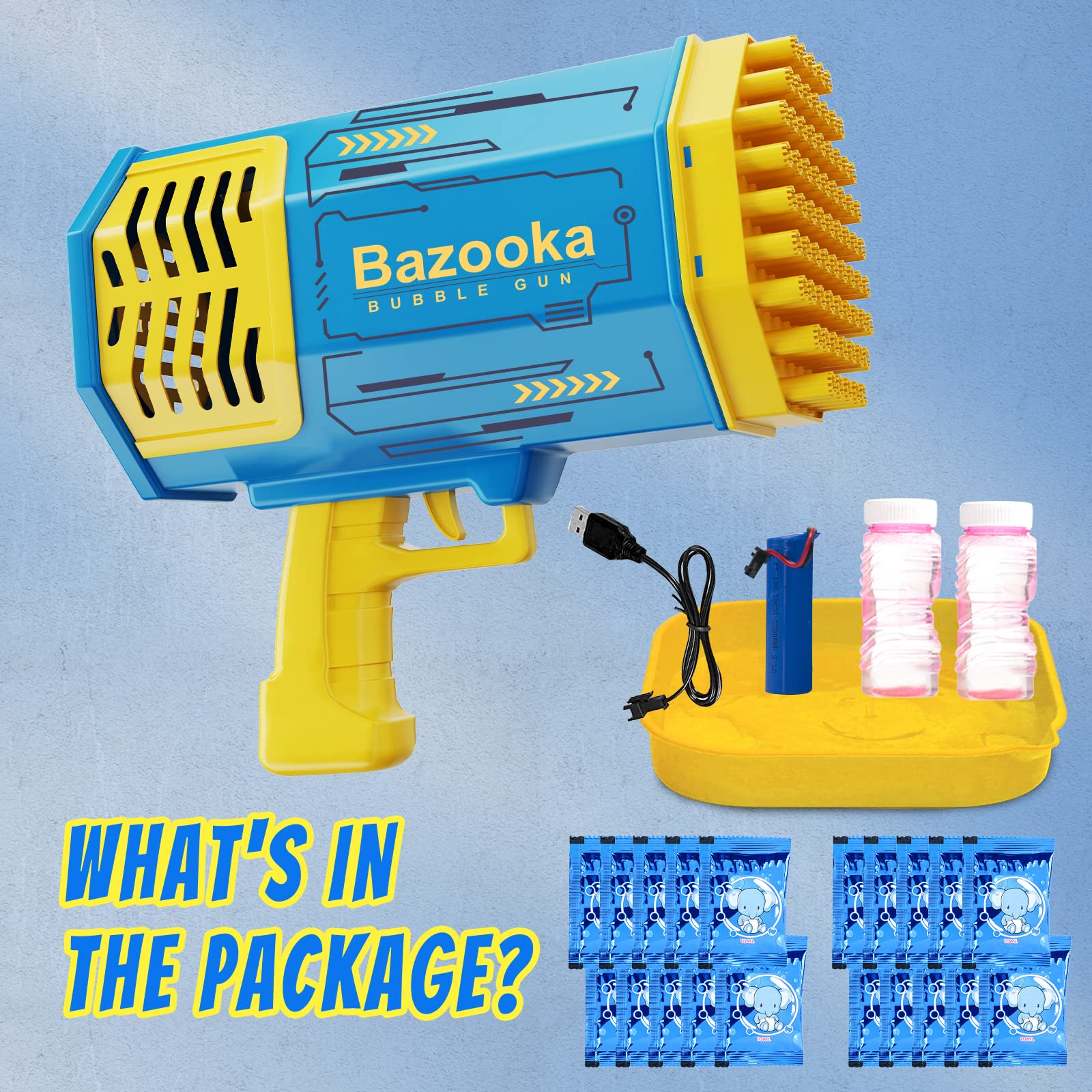 Buy Pitpat 69 Holes Bazooka Bubble Gun Rocket Boom Bubble Blower