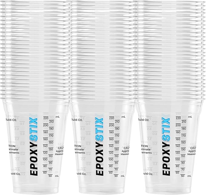 [Pack of 100] 10oz Disposable Graduated Measuring Cups for