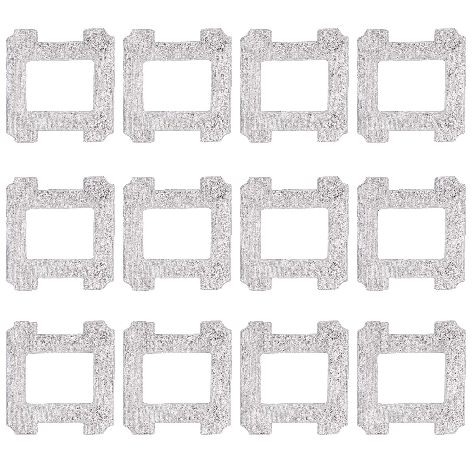 Pack of 12 Cleaning Pads for Ecovacs Winbot W1/W1 Pro/W2/W2Pro, Cleaning Cloth Replacement Parts, Microfibre Mop Washable, for Window Vacuum Cleaners, Wipes Reusable