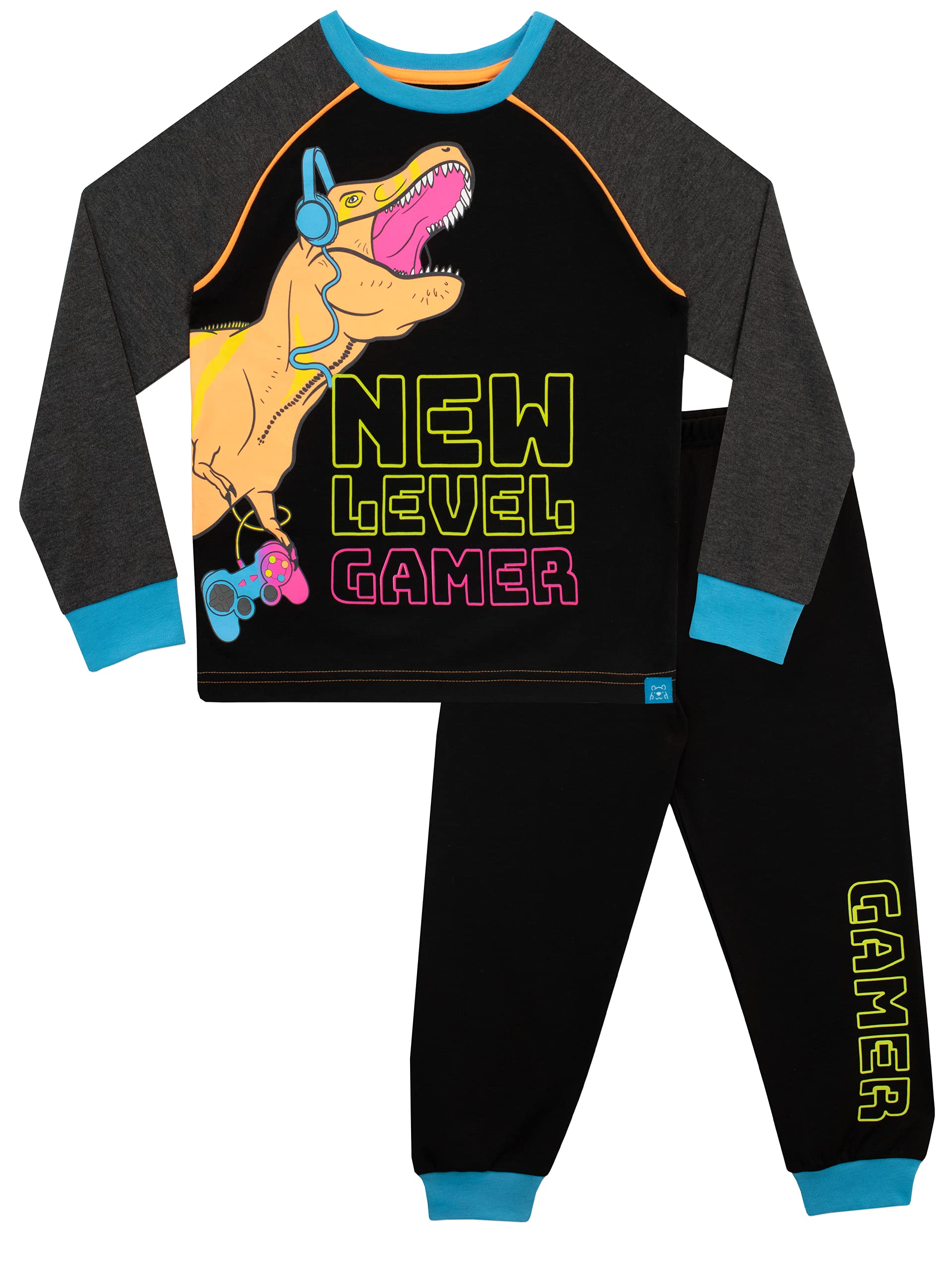 Harry Bear Boys Black Pyjamas Gaming 9-10 Years