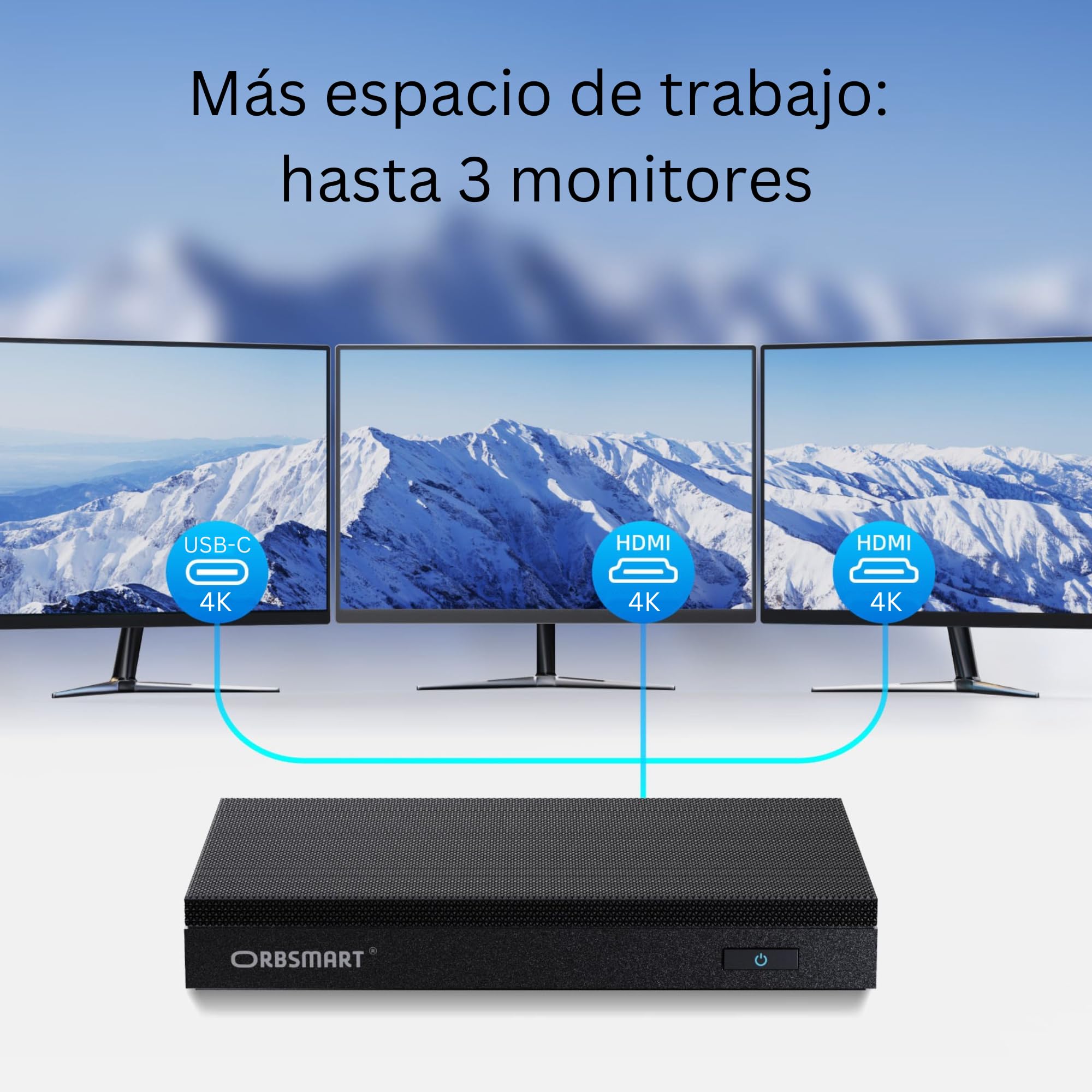 Orbsmart AW-16L Mini PC sin Ventilador Intel N150, 16GB DDR5, 512GB SSD, Windows 11 Pro | Ordenador de Sobremesa Silencioso 0dB | Triple Pantalla 4K, WiFi 6, USB-C | Fabricante Alemán