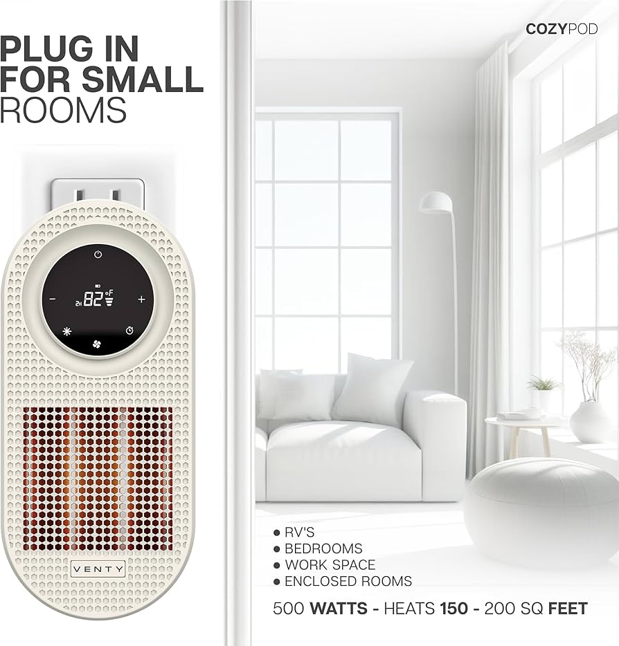 Amazon.com: Venty CozyPod Portable Plug-In Heater 500W with