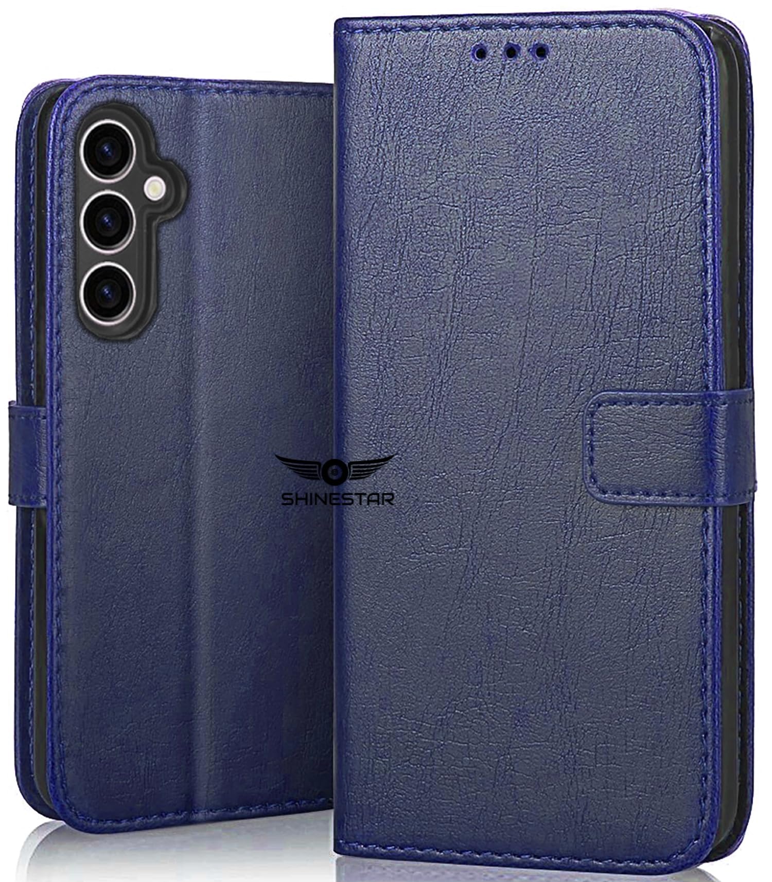 SHINESTAR Samsung Galaxy M35 5G Flip Back Cover | PU Leather Flip Cover Wallet Case with TPU Silicone Case Back Cover for Samsung Galaxy M35 5G - Ultimate Blue (B0D9STQ295) Amazon Price History, Amazon Price Tracker