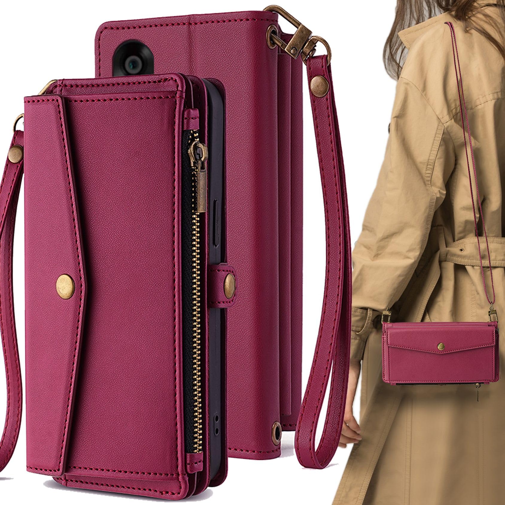 Amazon.co.jp: ZTE かんたんスマホ4 A402ZT ケース 手帳型 通用 ワイ