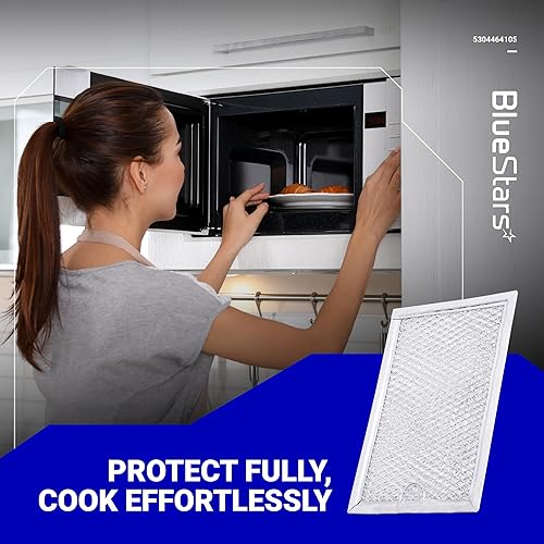 Miniatura 7 de BlueStars WB06X10608 5304464105 Filtro de grasa para microondas 5 x 7-5/8 pulgadas de repuesto - Compatible con microondas Frigi.daire GE -