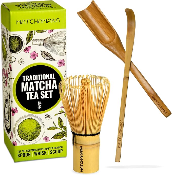 MATCHAMAKA Matcha Whisk Tea Set Japanese Matcha Whisk (Chasen