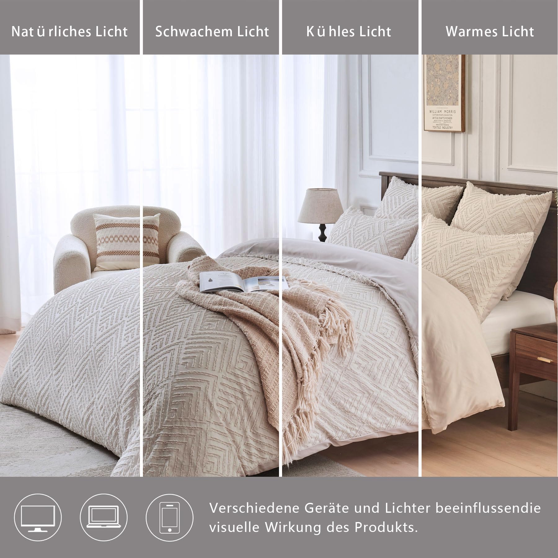 Ropa de cama Boho de 220 x 240 cm, diseño geométrico bohemio, estilo bohemio, moderno, de microfibra suave, juego de 3 piezas con cremallera y 2 fundas de almohada de 80 x 80 cm