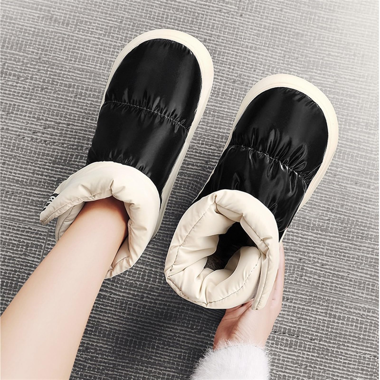 Zapatillas de Hombre Zapatos de algodón con Forro Interior de Tubo Alto para Mujer para Mantenerse abrigados en Invierno con Terciopelo Grueso para Uso doméstico y Exterior. Zapatillas de algodón