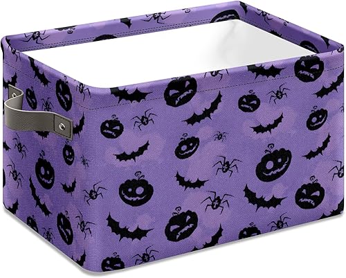 Miniatura 1 de Cesta de almacenamiento plegable grande para Halloween, organizador plegable de fantasmas, bolsas de dulces para fiestas de Halloween