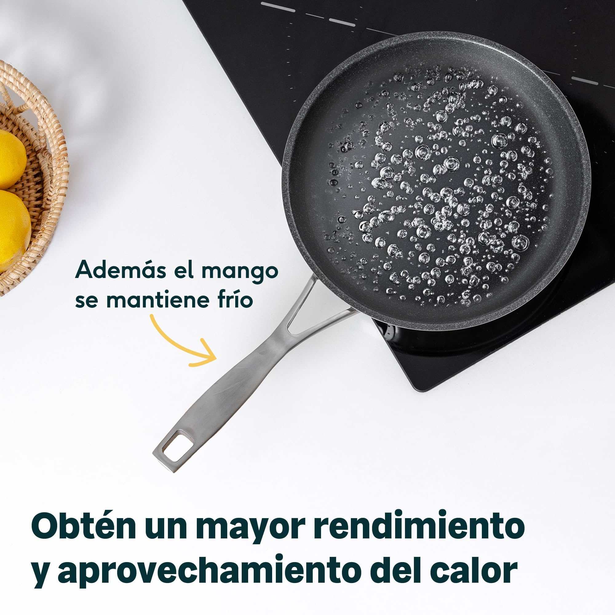 Sartenes Antiadherentes Sartén De Acero Inoxidable 24 Cm