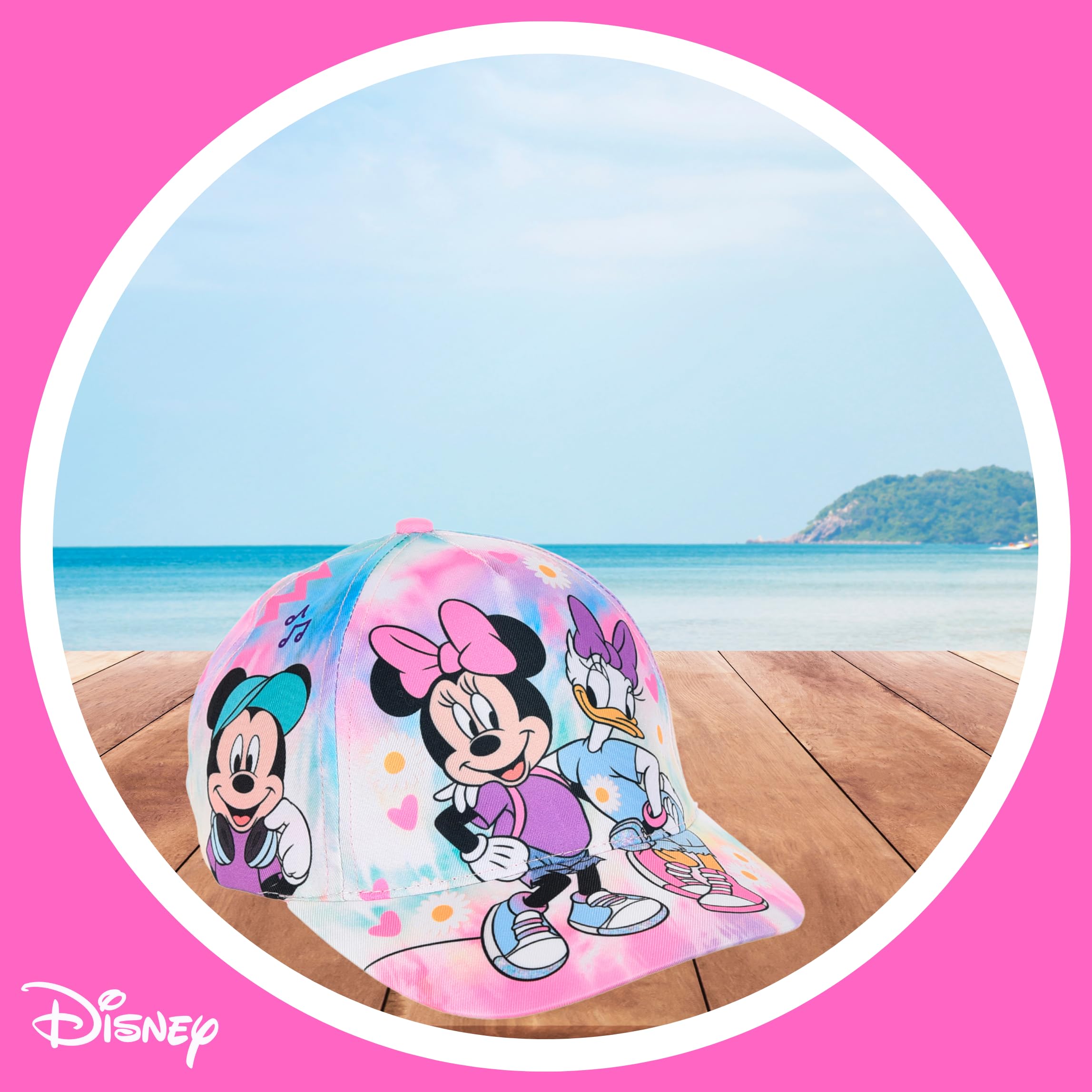 Disney Minnie Mouse para Niñas, Gorra de Beisbol de Verano Diseño Mickey Mouse, Daisy, Donald y Pluto, Regalo para Niñas
