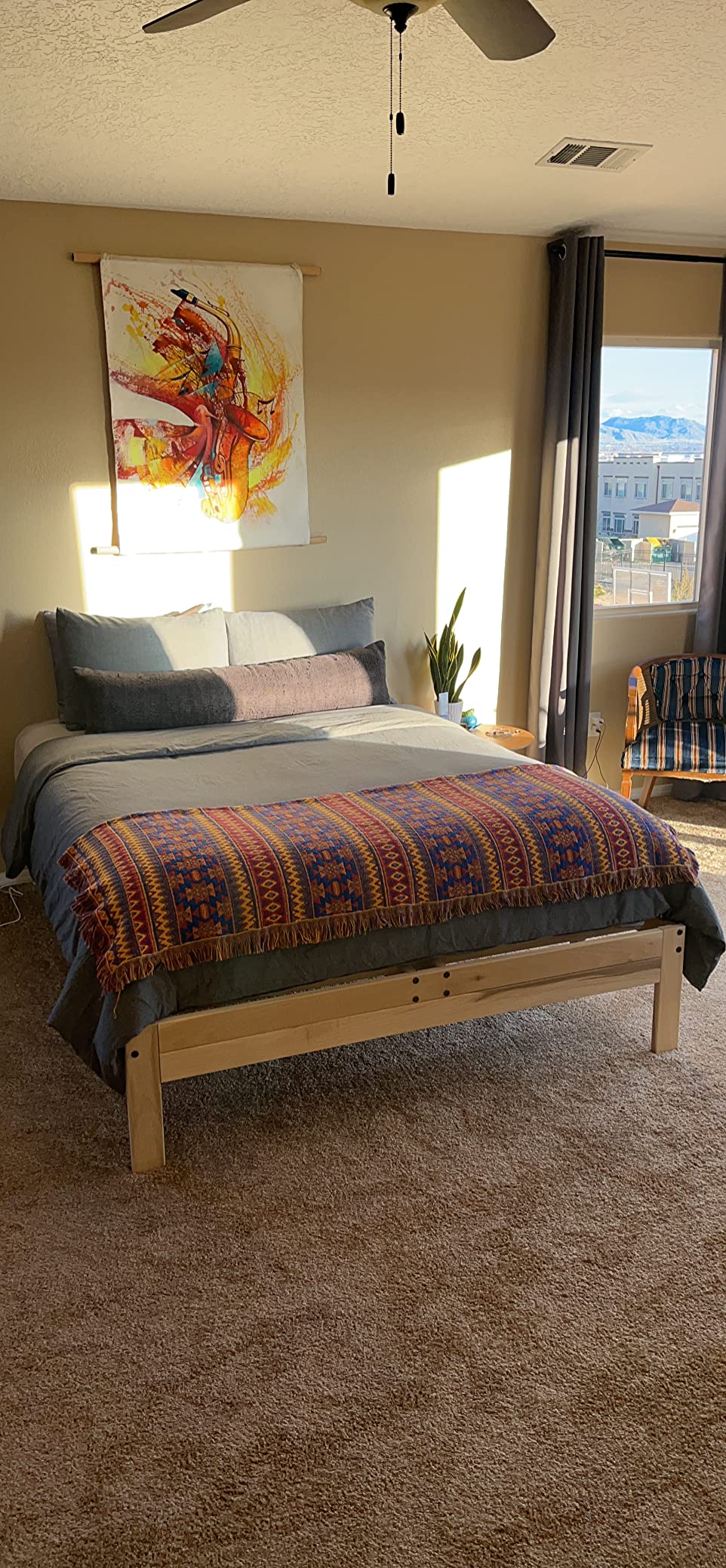 48/mo Finance KD Frames Nomad Platform Natural Poplar Bed Queen