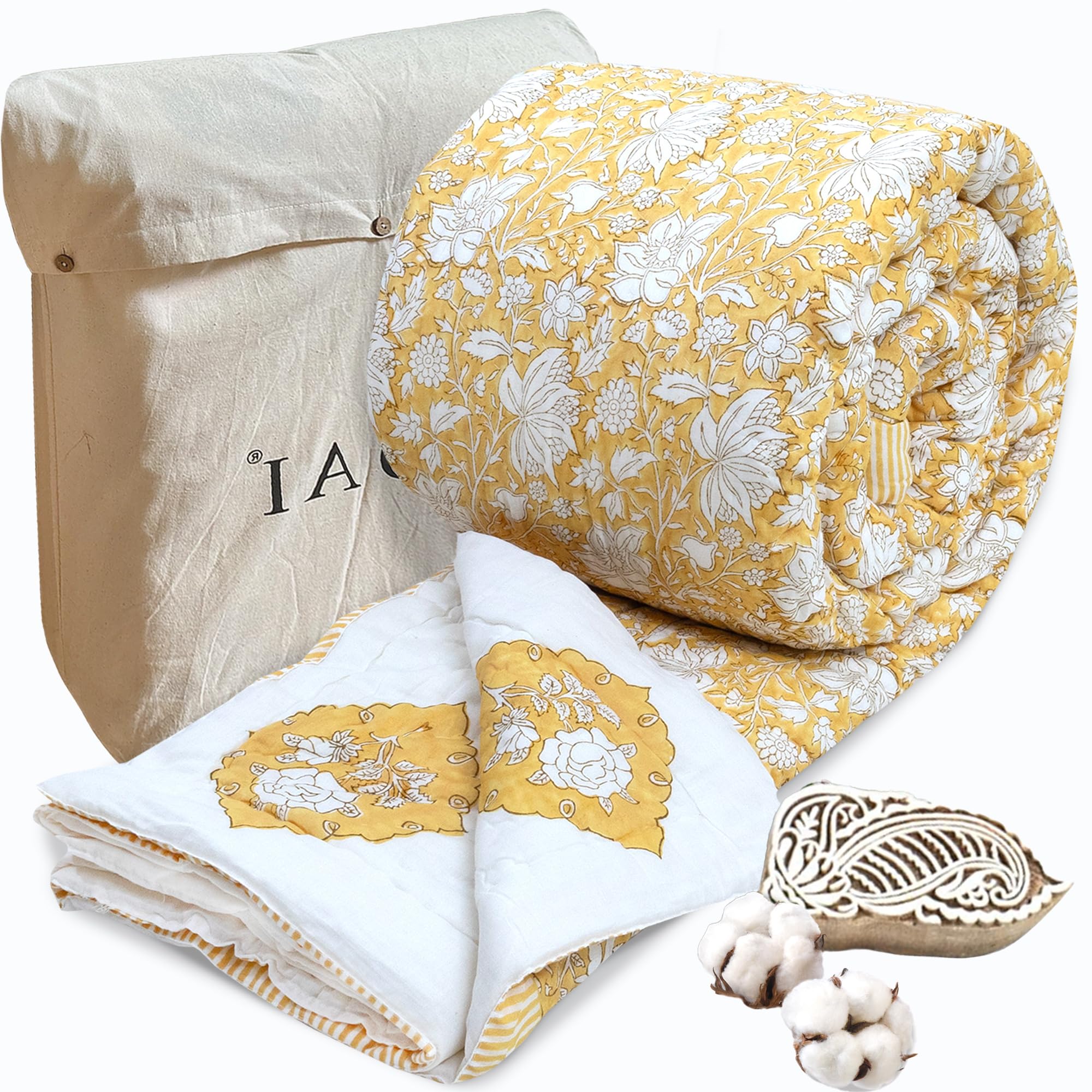 Jaipuri Quilt - Handcrafted Indian Comfort -10
