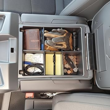 Vehicle OCD - Chevy Silverado 1500 / GMC Sierra 1500 (2019-2023) ve 2500/3500 HD (2020-2023) (YALNIZCA 40/20/40 koltuk) için Orta Koltuk Konsol Düzenleyici - ABD'de üretilmiştir