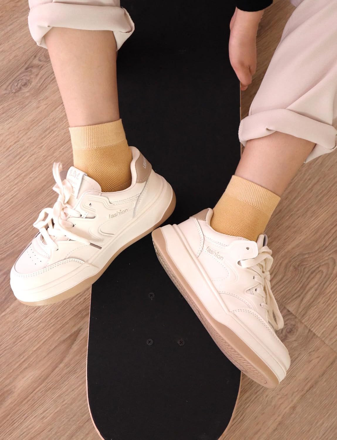 SERISIMPLE Kids Viscose Bamboo Above Ankle Socks Breathable Thin Summer Crew Comfortable Mesh Girls Boys Socks 5 Pairs - Image 6