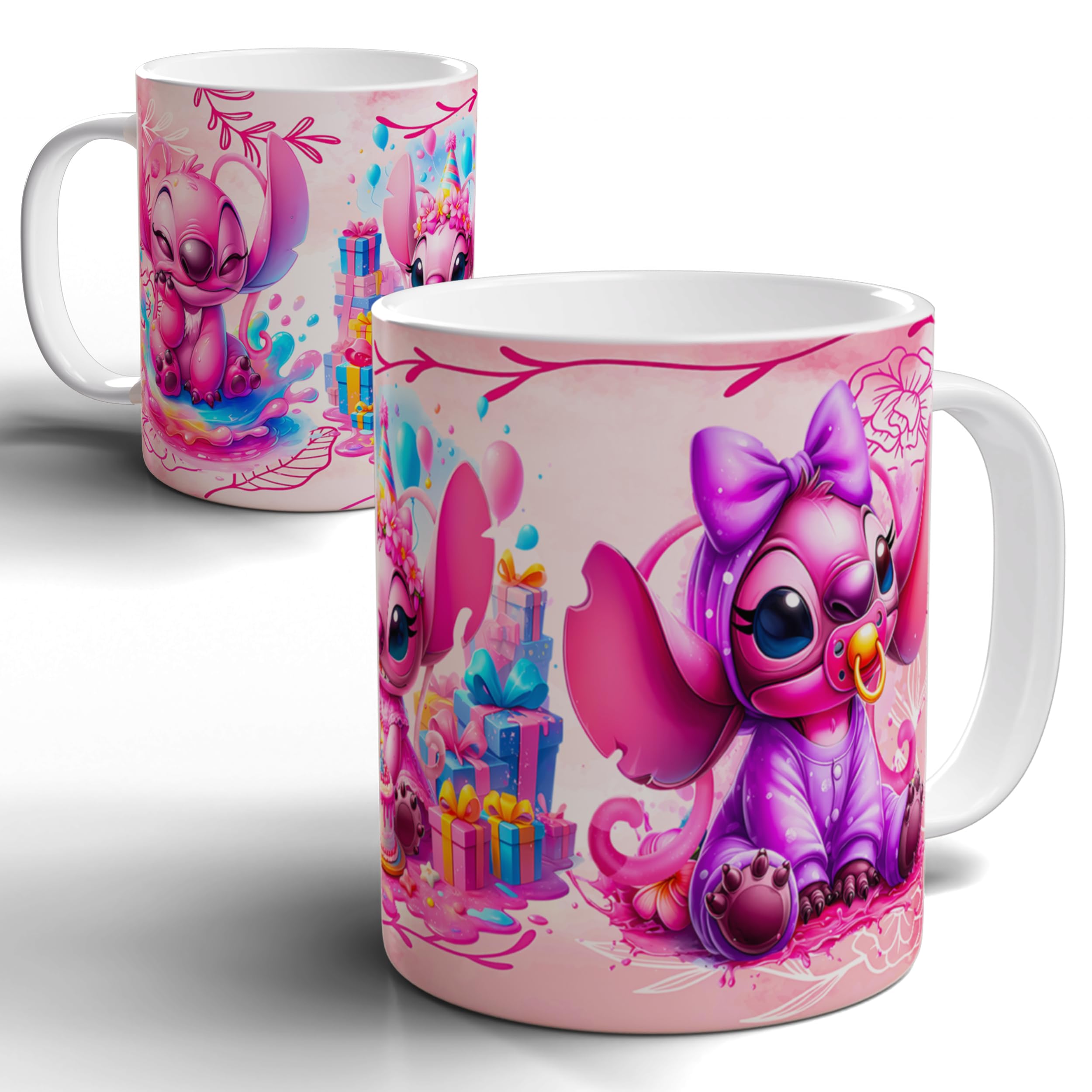 Charming Angel Mug – 11oz Ceramic Coffee Cup with Heartwarming Character Design, Great Gift for Cartoon Lovers, Kids, Adults, and Families