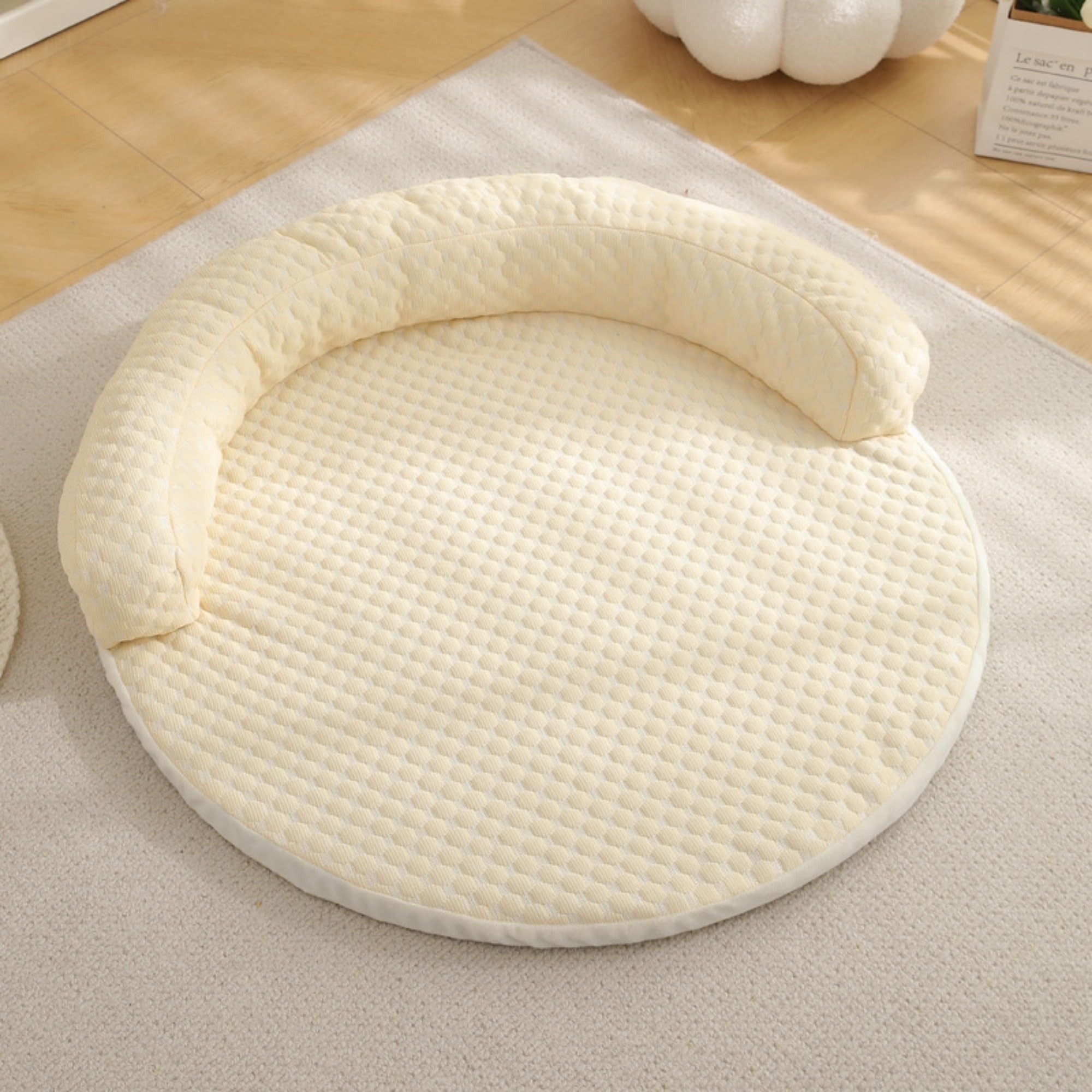 Kühlmatte Hunde Katzen, Selbstkühlend Hundedecke Kühlend, Kühldecke für Haustiere, Kühlmatte Bett für Zuhause im Sommer (Gelb,70 cm)