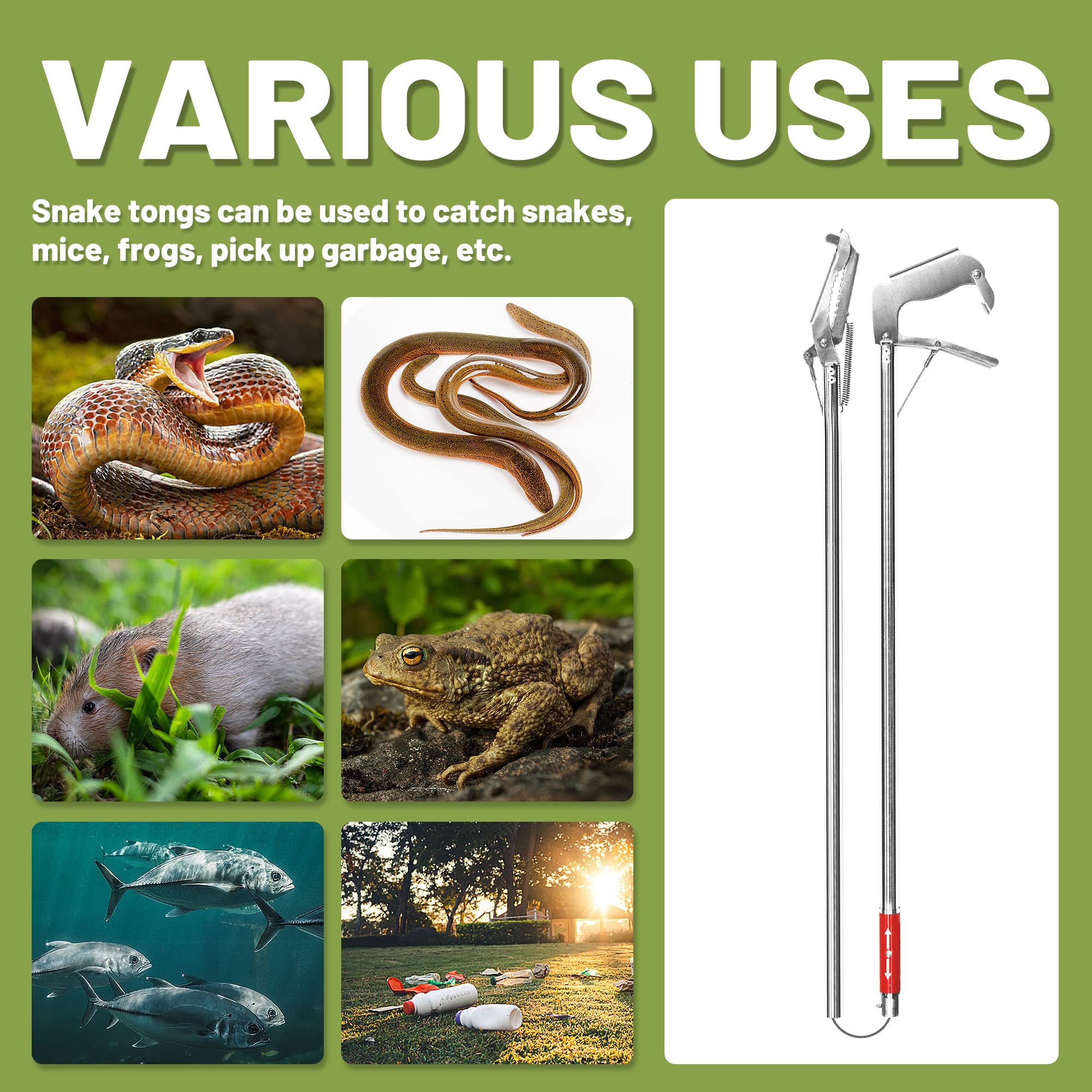 Fresh Water Aquarium Tongs Supplies Snake Hook 60-inch Professional All ...