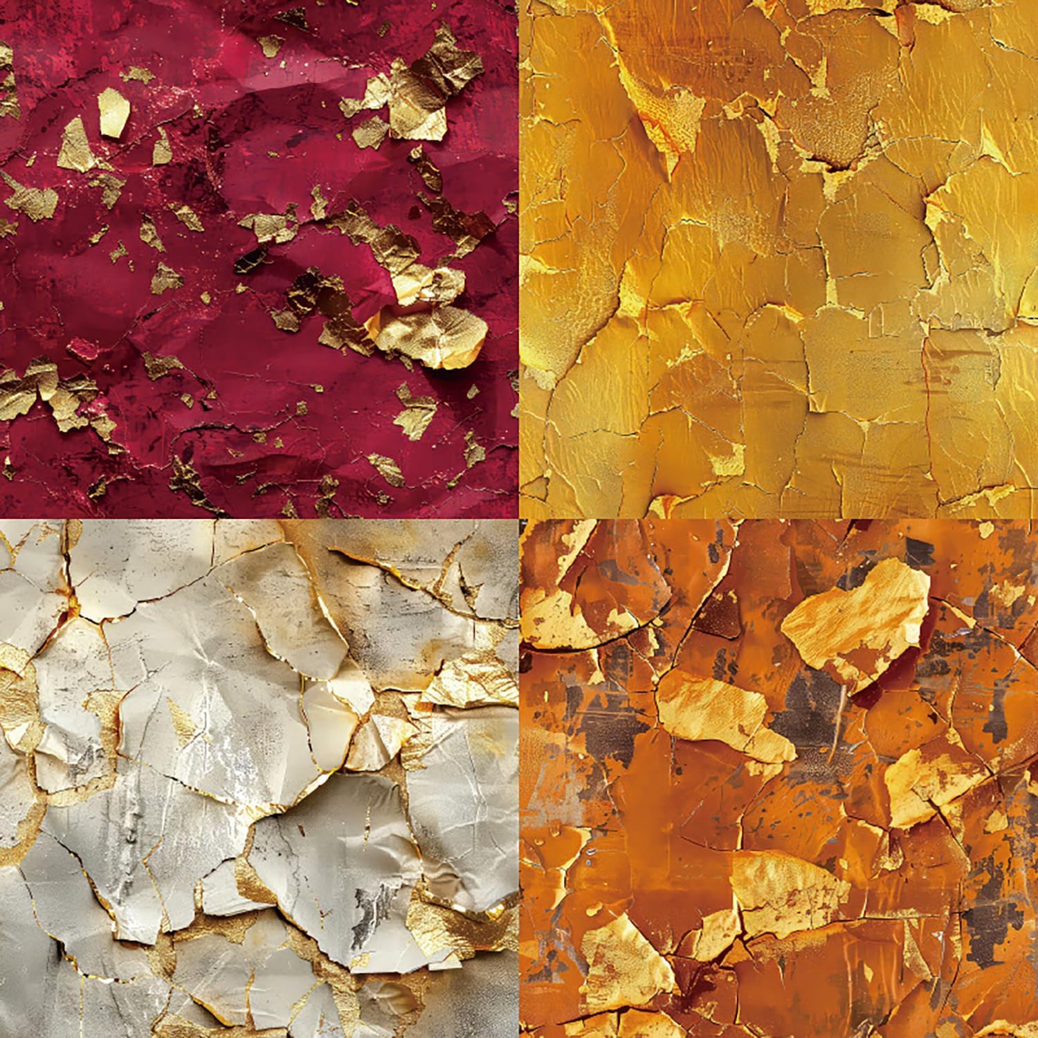 6x6 Scrapbook Paper Pad - Luxury Gold Foil Texture 160gsm Heavyweight Cardstock, 24 Pcs Distressed Metallic Decorative Paper for Scrapbooking, Junk Journal Supplies & DIY Crafts image 4