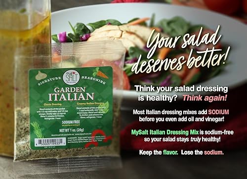 Miniatura 10 de MySALT - Mezcla de aderezo ranch, paquete de 5, condimentos sin sodio, sabor rancho estilo restaurante para salsa o aderezo casero bajo en sodio