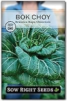 Sow Right Seeds Bok Choy Pak Choi Seeds - Non-GMO Heirloom Chinese Cabbage for Home Garden, Indoor Outdoor Hydroponics, 750mg 320 Seeds