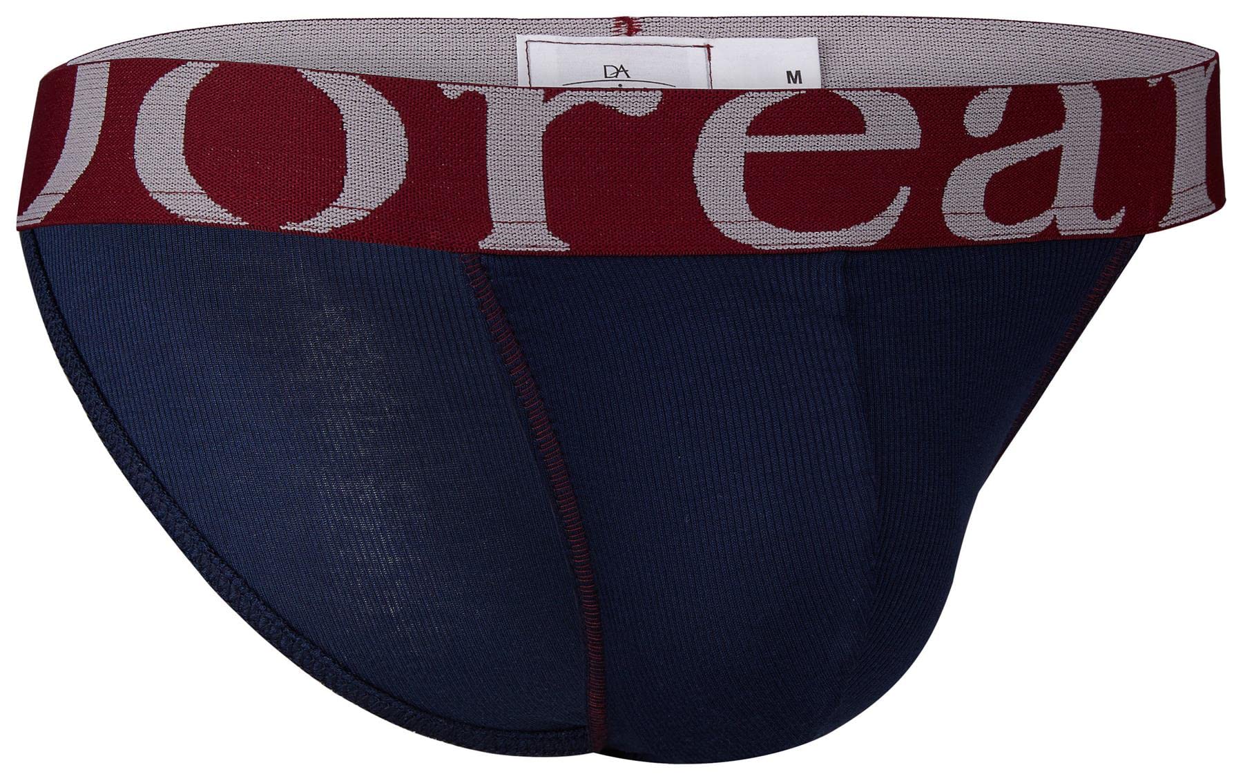 Doreanse Men's Navy Underwear, 1313 Elegant Silky Brief Tanga Brief, Size L, Pack Of 1