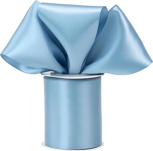 Miniatura 11 de Cinta de satén roja de doble cara de 3 pulgadas de grosor para decoración de bodas, banda de silla, envoltura de regalos, recuerdo de fiesta