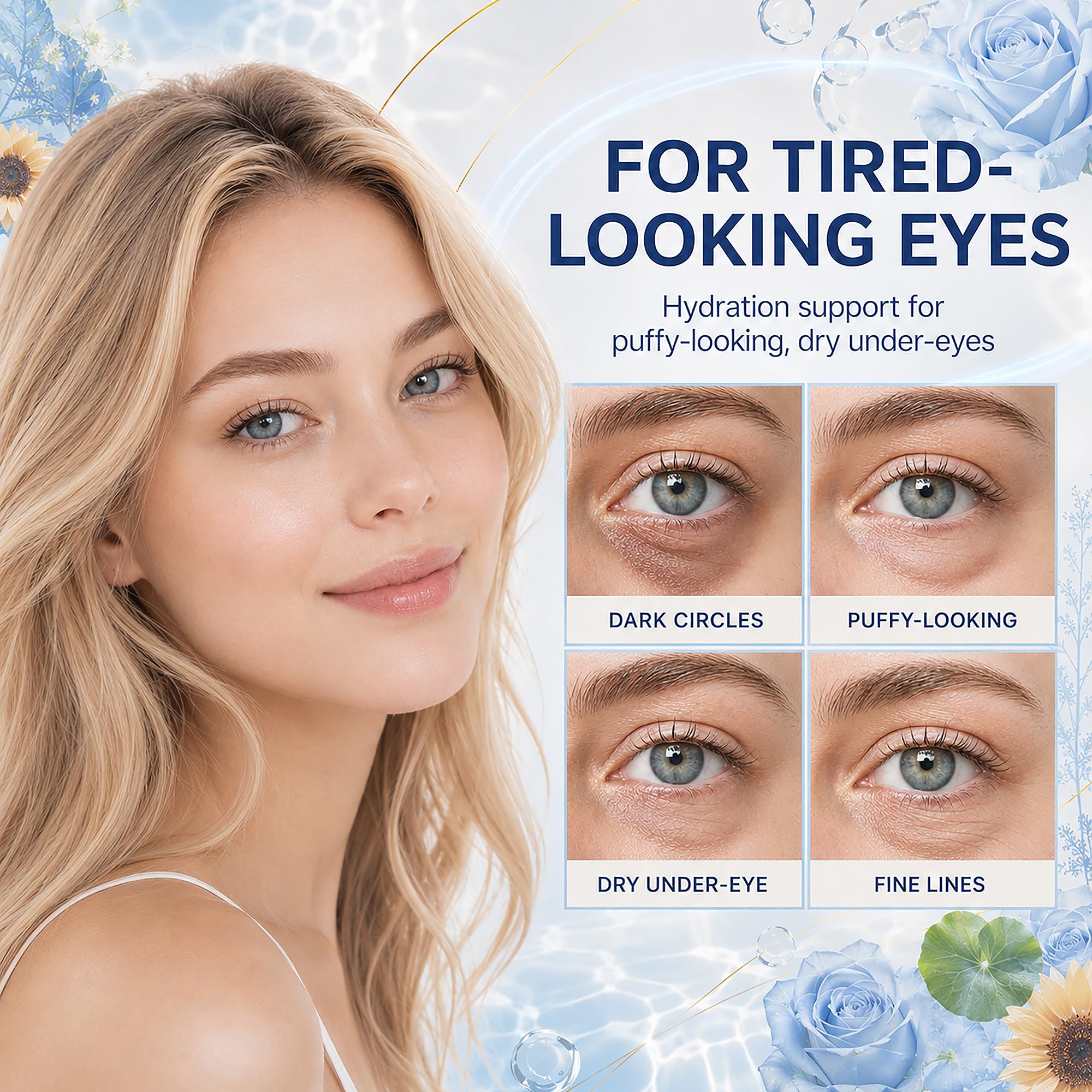 Retinol Collagen PDRN Hydrogel Under Eye Patches with Smile Line Patches
