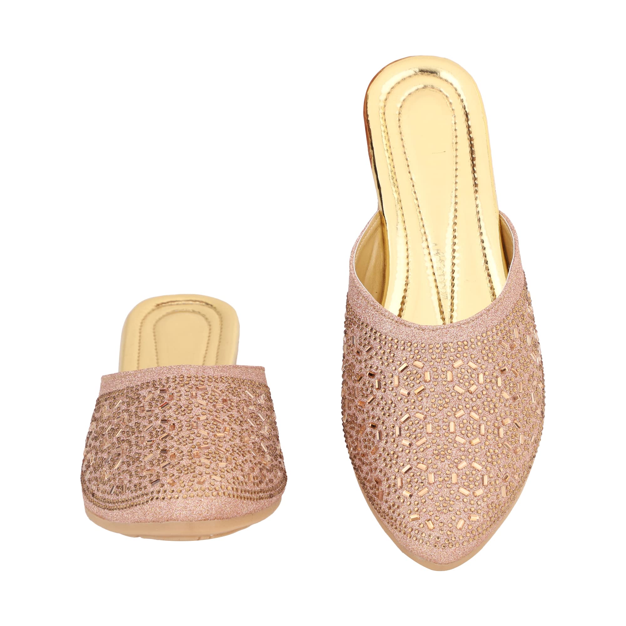 CITAALI Wedding Fashion Mules for Women | Casual Stylish Bellies | Comfortable Slip On Sandal (Rose Gold, 4) … … (B09SDJKB2D) Amazon Price History, Amazon Price Tracker