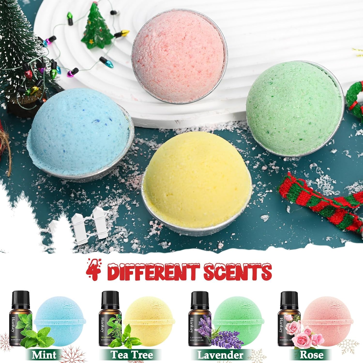 Bath Bombs Making Kit-29Pcs DIY Bath Bombs Making Kit for Kids, Shower Bombs with Surprise Inside, Molds, Festive Gift Bags, Make Your Own Shower Bombs, Beautiful Kit Gift for Women&Girls