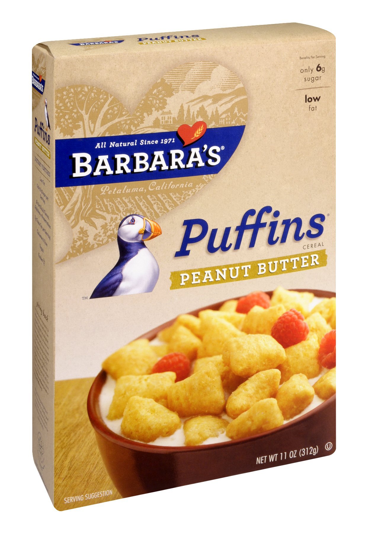 Barbara'S Bakery Peanut Butter Puffins 11 OZ (Pack of 24)