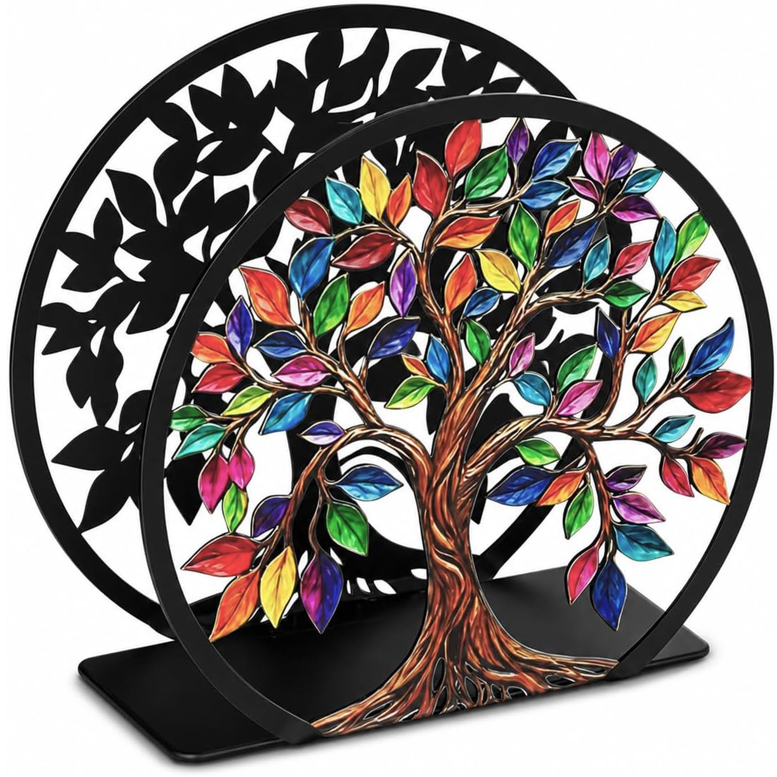 Napkin Holder – 14.5x5.8x13.5cm Tree of Life Design for Table & Office