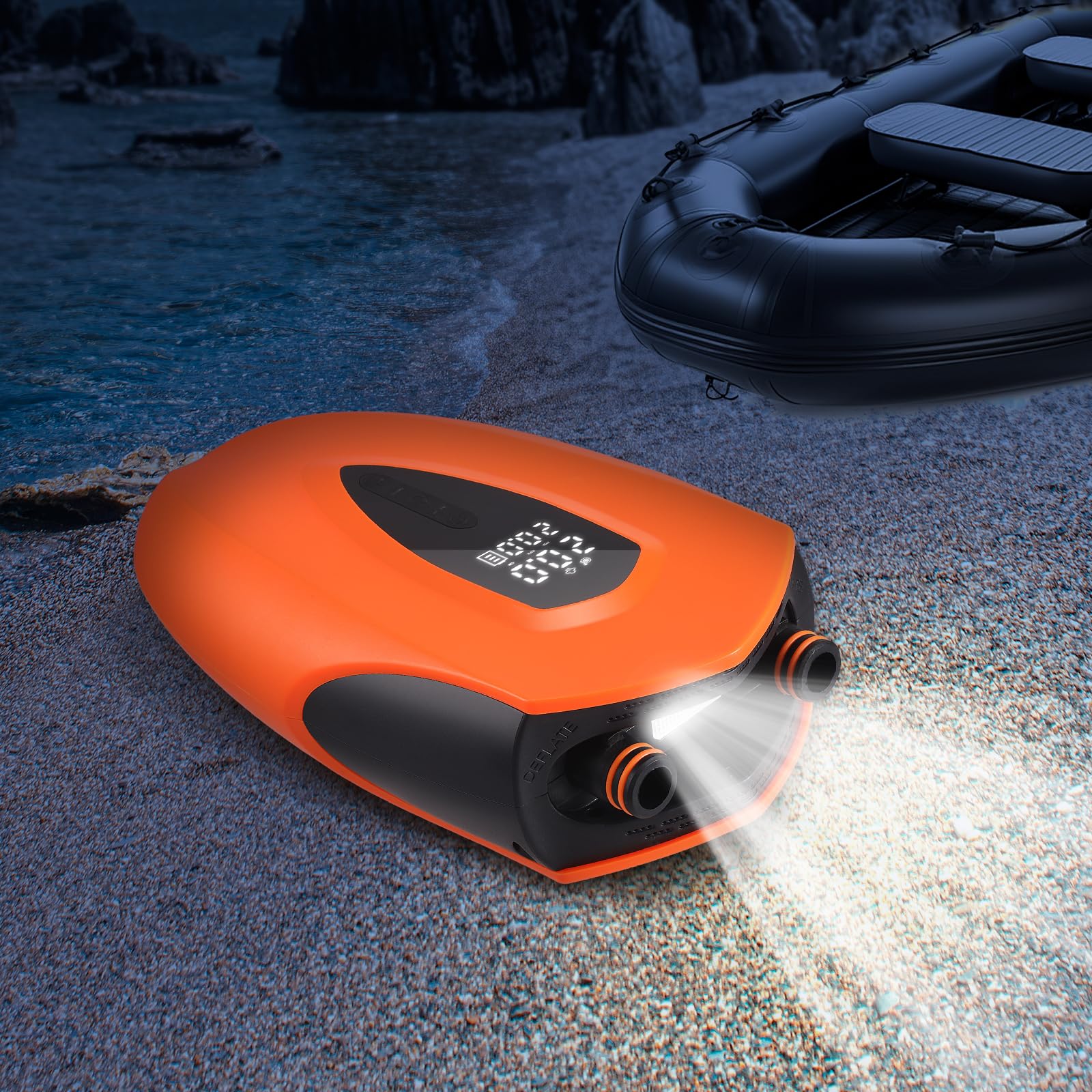 20 PSI Pompa Elettrica Sup ad Alta Pressione, Pompa ad Aria Elettrica, 12000 mAh, Pompa Sup Ricaricabile, Auto-off, SUP Air Pump, Gonfiaggio Intelligente per Schede SUP, Kayak, Ali, Grago