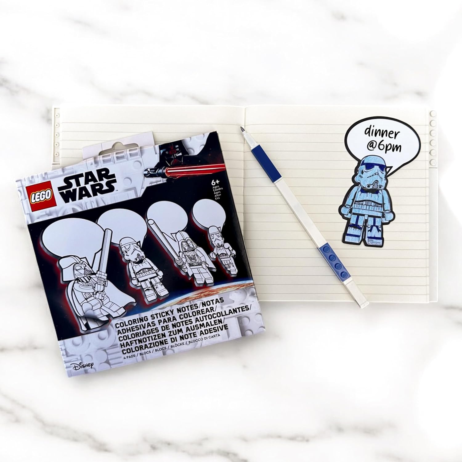 Lego Star Wars Coloring Sticky Notes - Darth Vader (53481) - Image 3