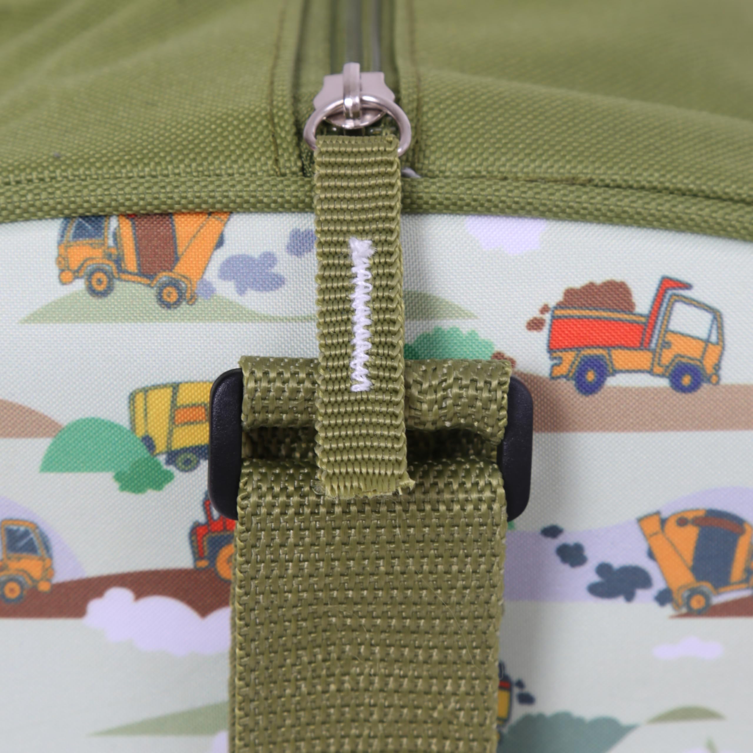 Kindertasche Sporttasche Reisetasche Lastwagen Truck, Jungen Mädchen Kinder,grün, 38 x 22 x 20 cm, 17 Liter