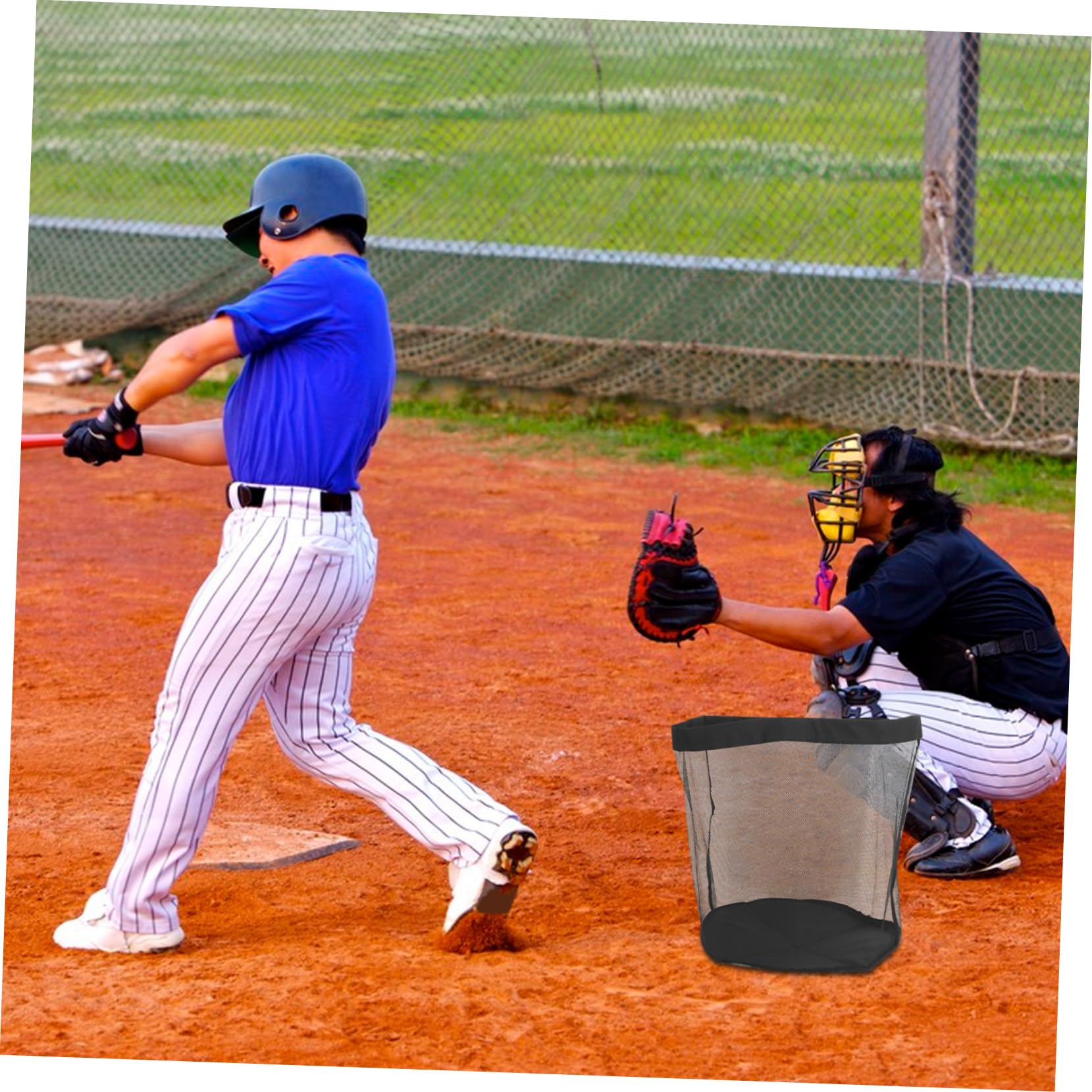 Yardwe Borsa a Rete per Palloni Sportivi Grande in Mesh Nero