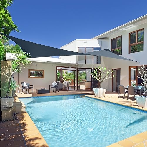 Miniatura 2 de Coolaroo 458256 Velas de sombra, rectangular, 16 pies 5 pulgadas x 9 pies 11 pulgadas, pizarra