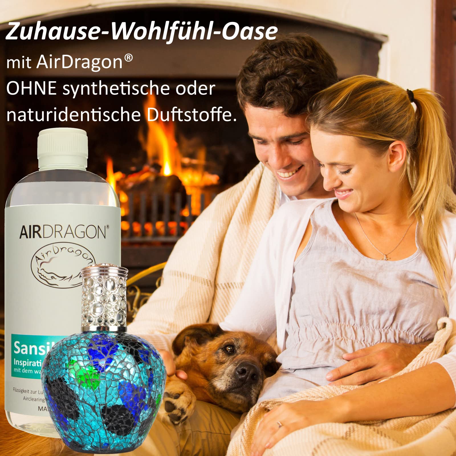 AIRDRAGON® Duft-Set - NEUTRAL + SANSIBAR - 2 x 1 Liter - katalytischer Raumduft ohne künstliche Duftstoffe - 100% naturreines ätherisches Öl - für jede katalytische Lampe - Made in Germany