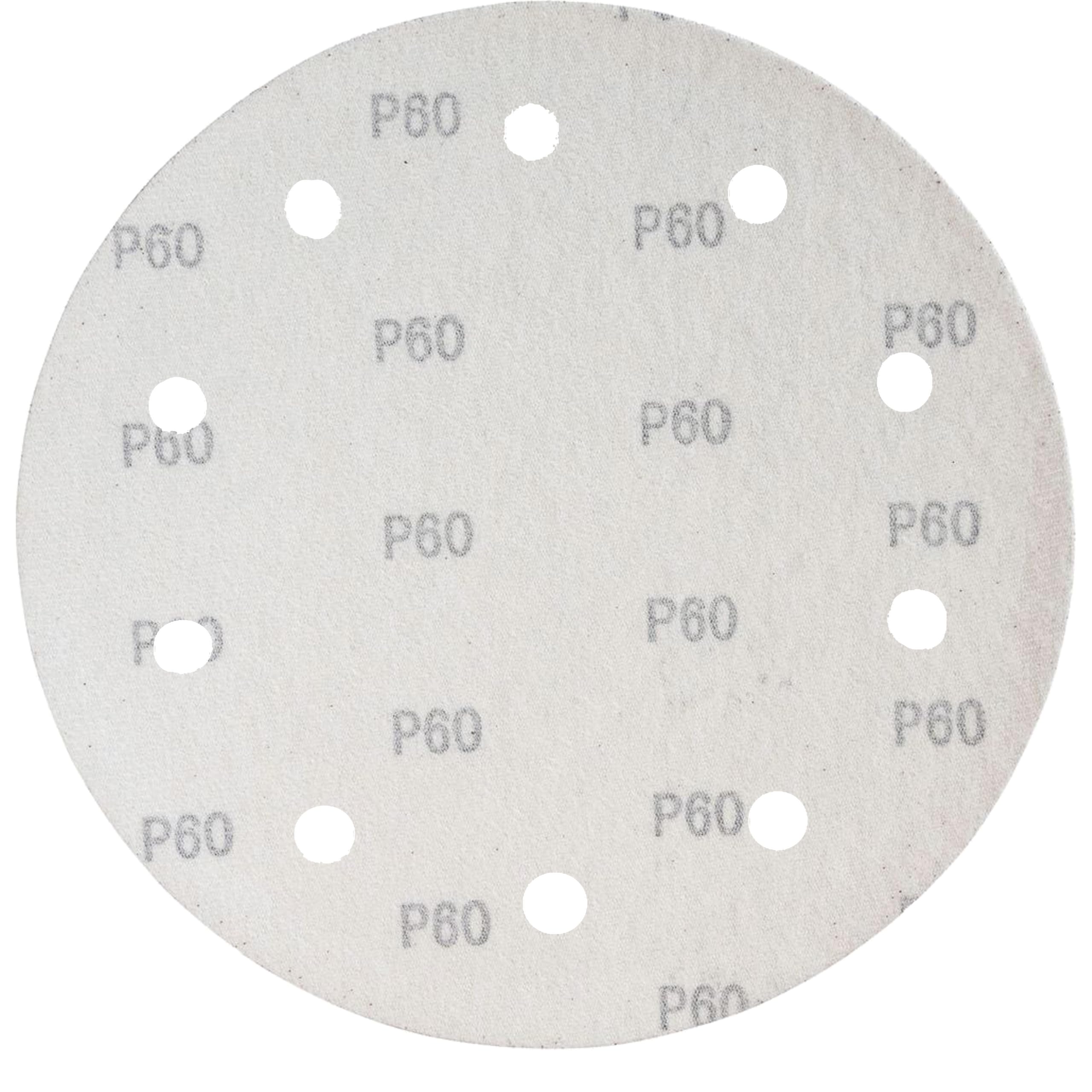 Discos resistentes abrasivos de circonio de gancho y bucle, 10 agujeros, apto para lijadora orbital - excentrica o Pallmann Spider Ø 178 mm grano 36 (50 unidades)