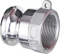 Vista 13 de Accesorios de bloqueo de leva global de aluminio Tipo F Cam & Groove Hose Fittings, acoplamiento Camlock de 1.5 pulgadas, enchufe de 1.5 pulgadas x