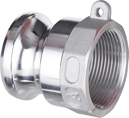 EASTRANS Aluminio Global Tipo A Leva y Ranura Manguera Acoplador de Manguera Camlock, 1.5" Enchufe x 1.5" NPT Hembra
