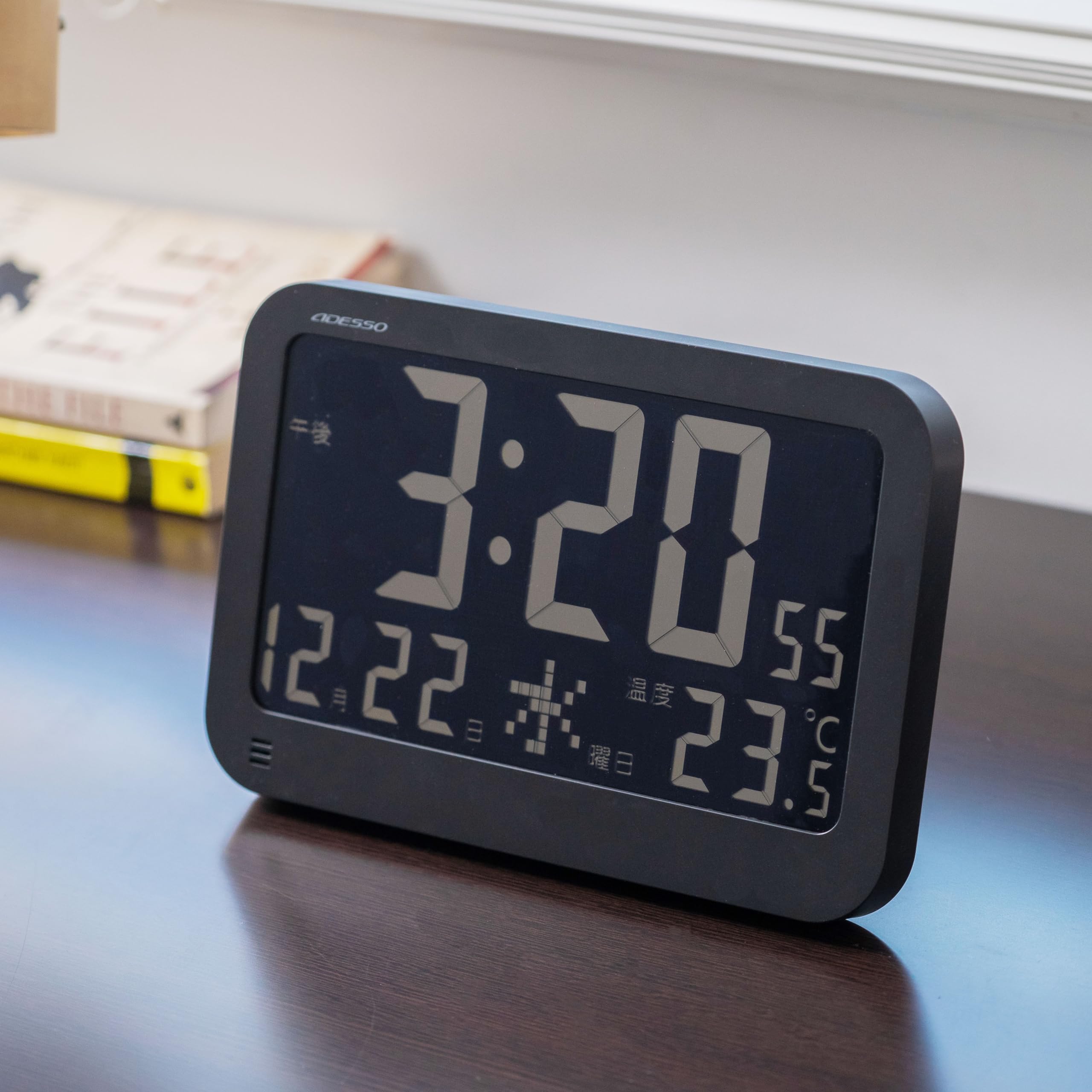 Amazon.co.jp: ADESSO(アデッソ) 置き時計 OP-05電波 デジタル