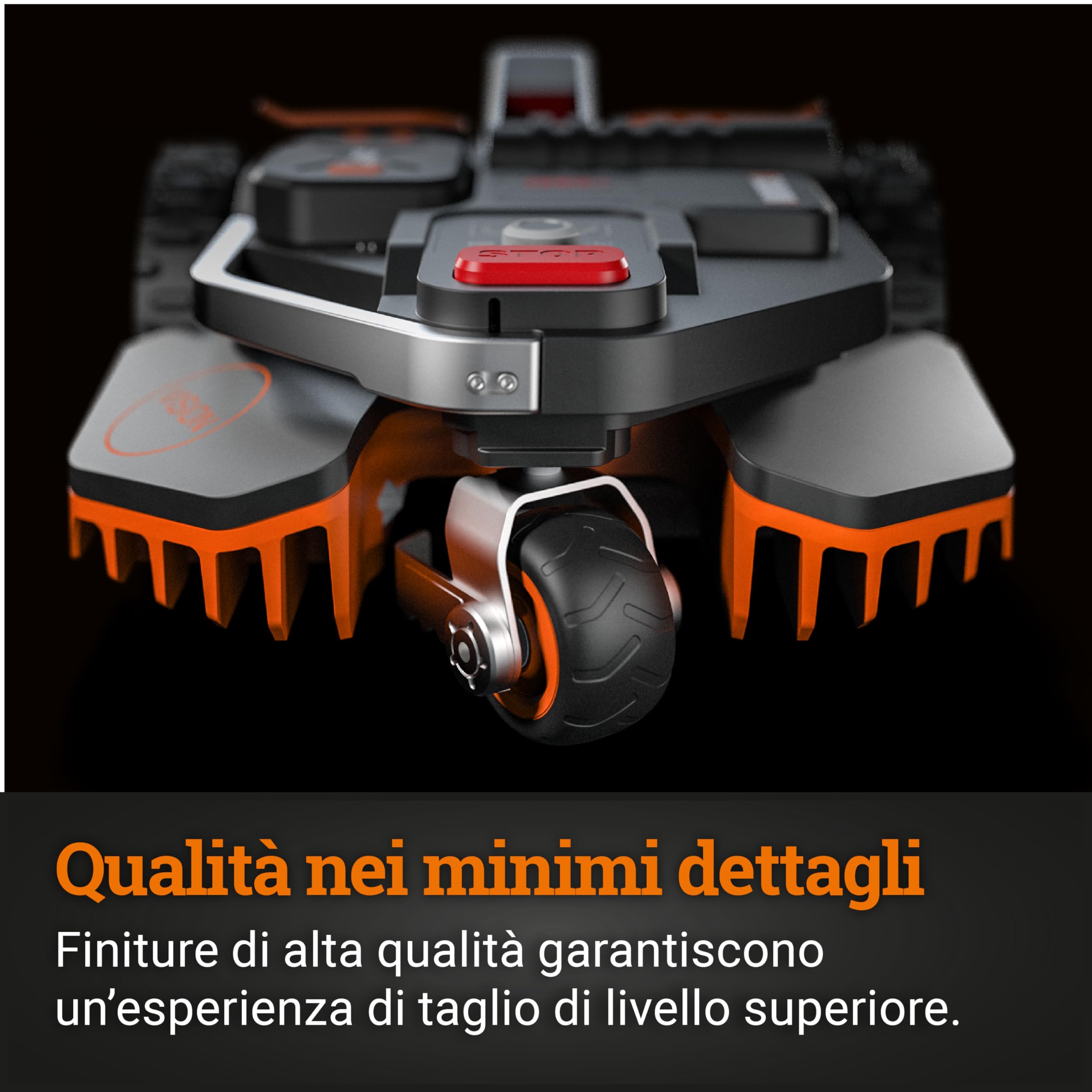 WORX Landroid Vision S250 robot tosaerba WR202E per giardini fino a 250 m² – robot tosaerba intelligente senza cavo di limitazione – WLAN e Bluetooth – prevenzione attiva degli ostacoli con tecnologia