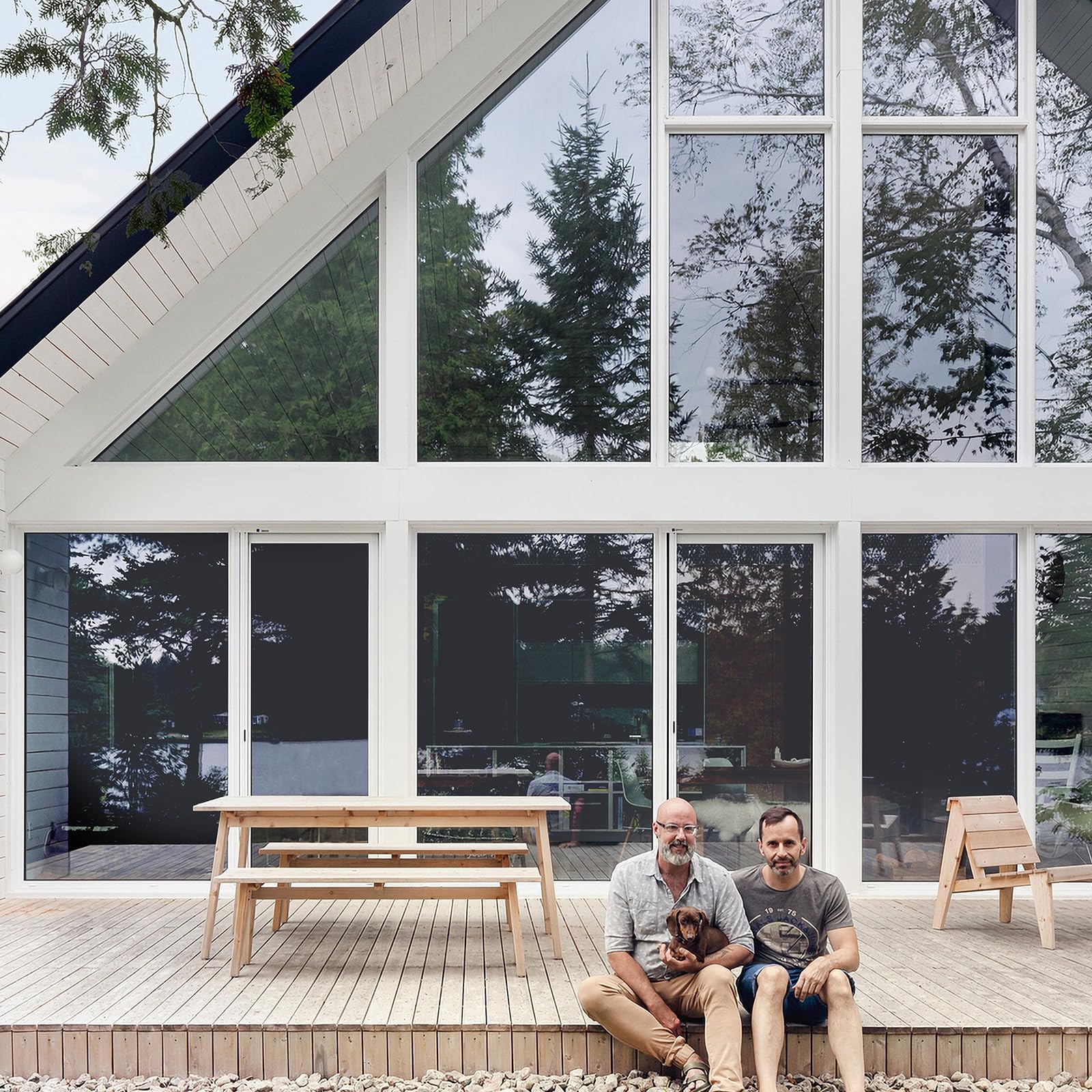 Lifetree Spiegelfolie Fensterfolie Schwarz-Silber Montageset 90x400cm | UV-Schutz Hitzeschutz Sonnenschutzfolie Selbstklebend Wärmeschutz, Sichtschutz Blickdicht für Fenster Innen Wohnzimmer Büro
