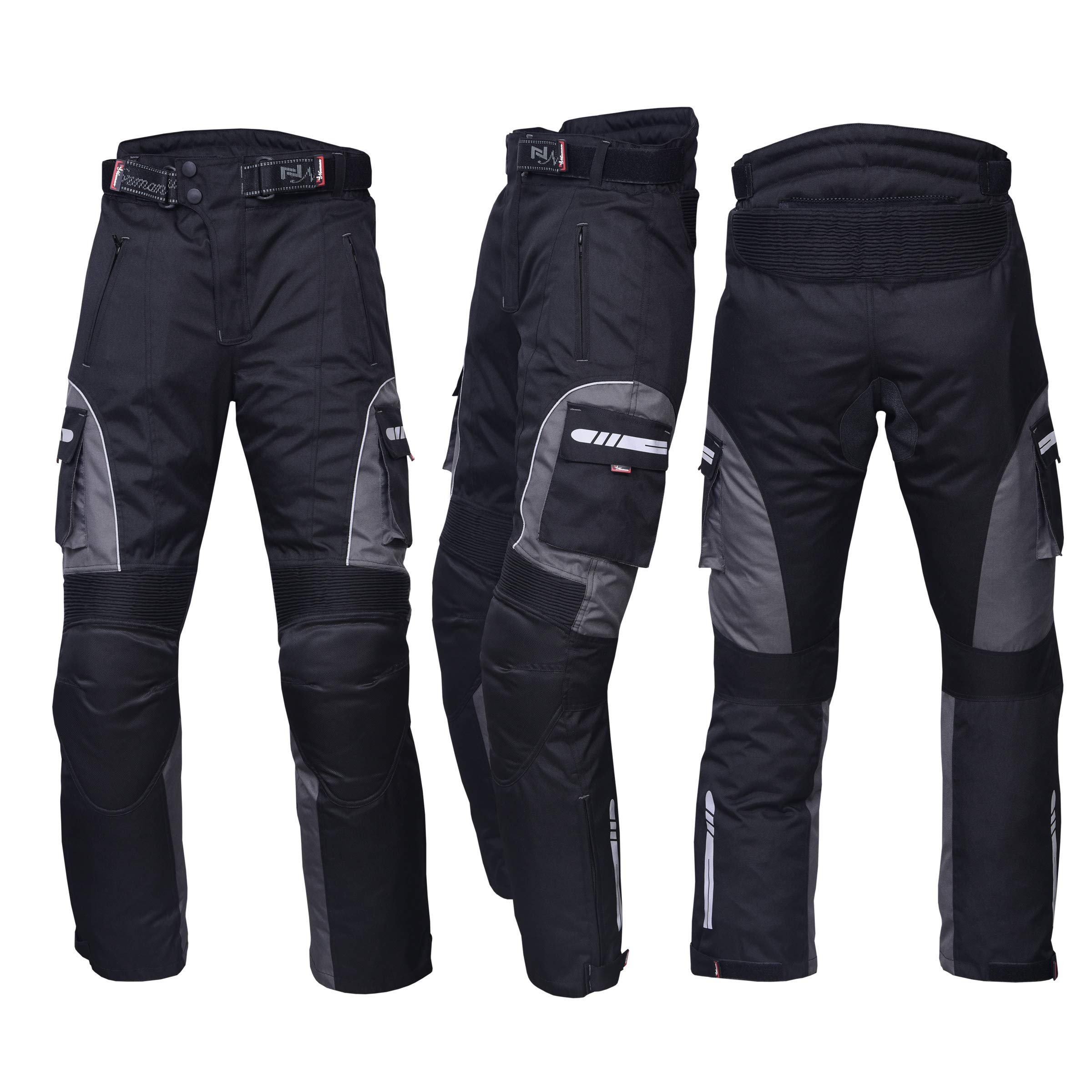 NORMAN Motocyklowe wodoszczelne Cordura, tekstylne spodnie, ochraniacze, odblaski, kolor