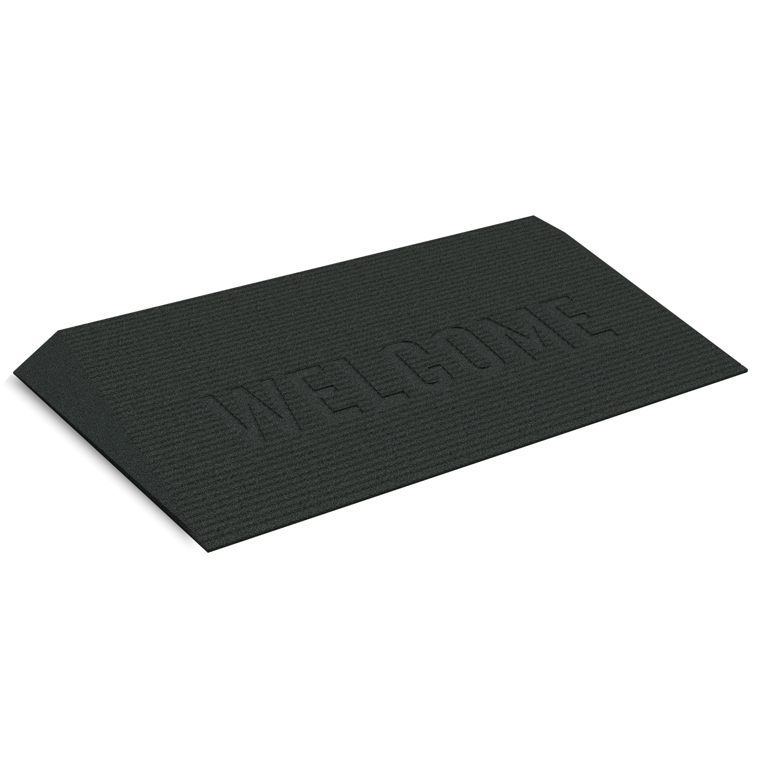 EZ-ACCESS Transitions Angled Entry MAT, Welcome, Black, 2.25-in