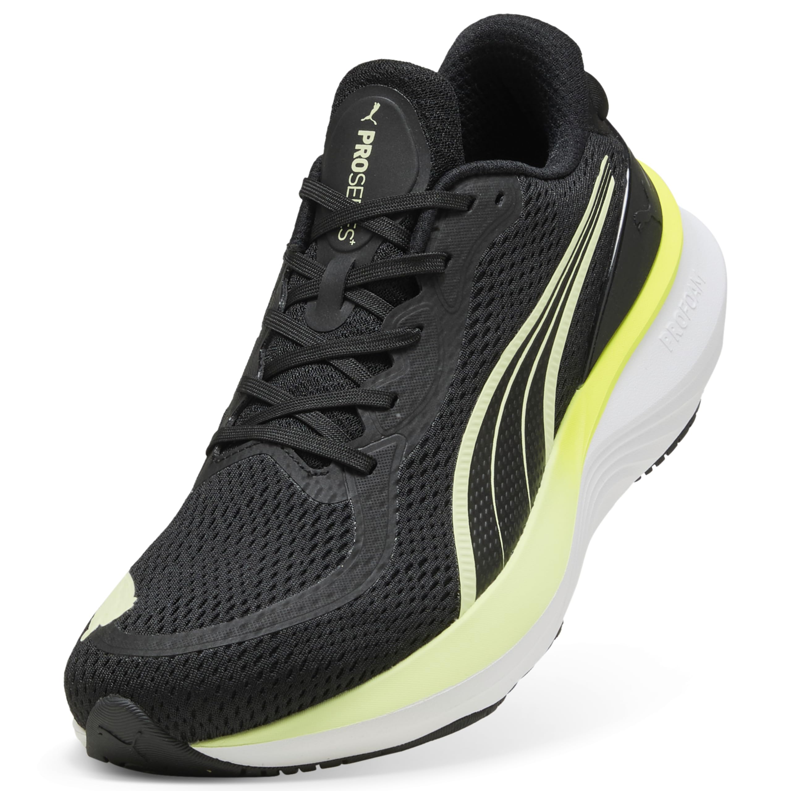 Puma Unisex SCEND PRO 2 Straßen-Laufschuh, Black-Apple Spritz-LUX Lime, 41.5 EU, Puma Black Apple Spritz Lux Lime, 42.5 EU